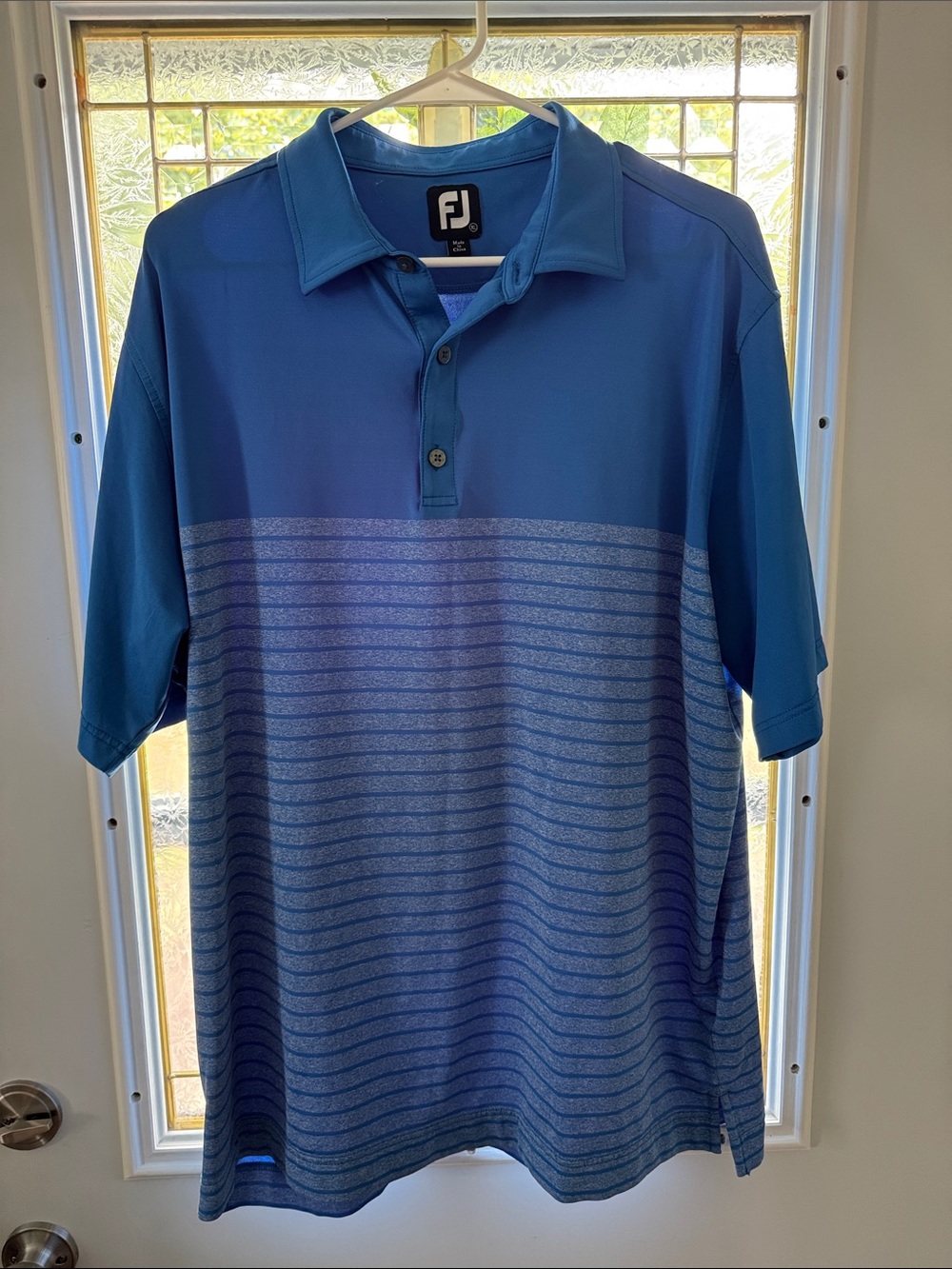 FootJoy Blue Striped Golf Polo